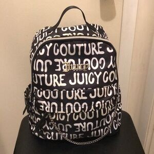 Juicy Couture Black and White Large Tote Backpack